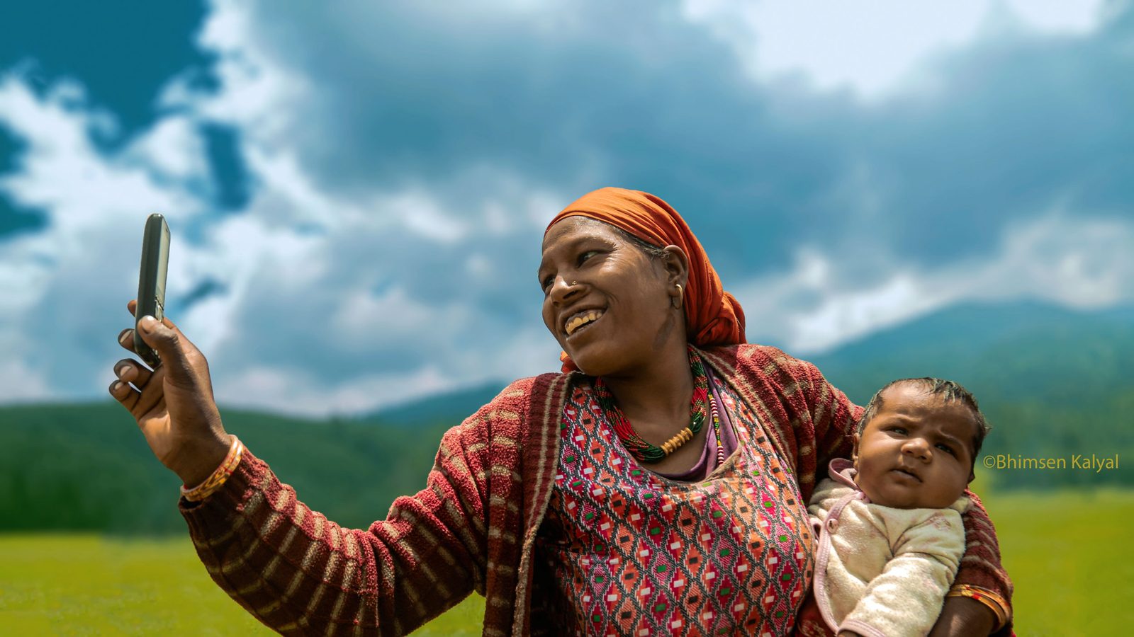 A mother and child in Rara